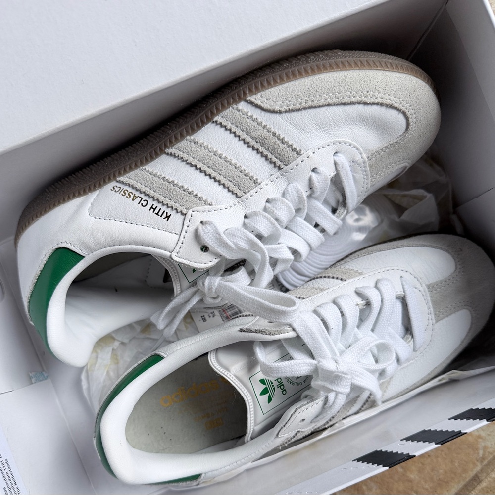 Adidas Samba OG White and Green Shoes